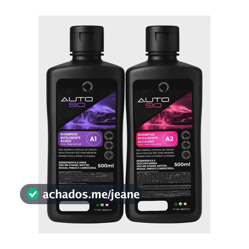 Shampoo Automotivo Auto90 1l Desincrustante + Desengraxante