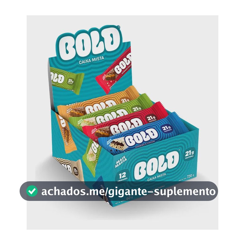 Barra de proteína Bold Snacks Bold Caixa Mista sabor Mix x 720g 12 un