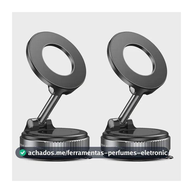 02 Suporte De Celular Para Veicular Gira 360° Dobrável Preto