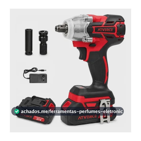 Chave de Impacto a Bateria Atverce 300 Nm 1/2" Brushless com Soquete