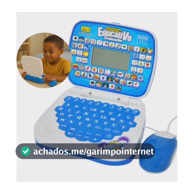 Laptop Infantil Brinquedo Educativo Interativo Inglês Atacarejo Kids