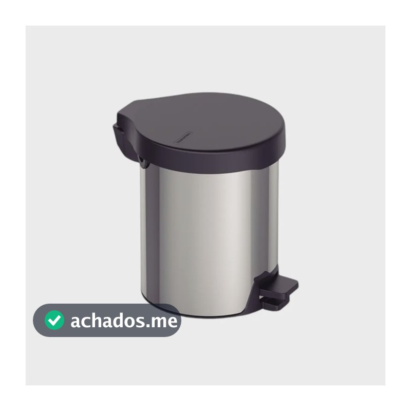 Lixeira Tramontina New Inox 5l Com Pedal Aço Inox