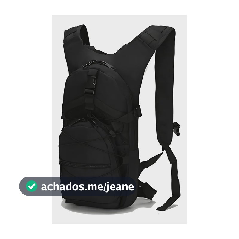 Mochila De Hidratação Bolsa De Agua 3 Litros Com Refil Incluso Bike Ciclismo Acampamento Corrida Trilha Caminhada Tumblr Cor Preto