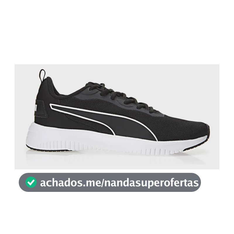 Tênis Esportivo Masculino Flyer Flex Bdp Puma Puma Black-puma White Liso 38 Br