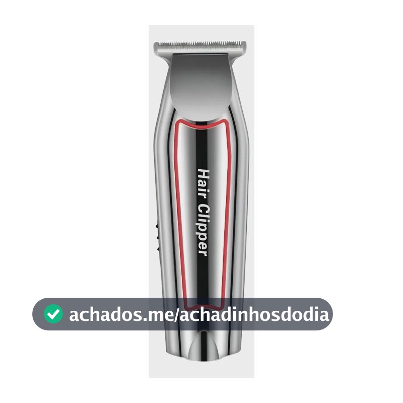 Maquina Cortar Cabelo Aparar Barba Kemei Km-032 Acabamento Prateado 127/220v