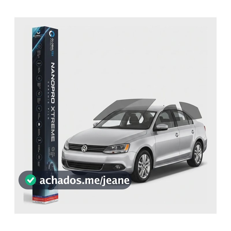 Película Automotiva Volkswagen Jetta 2011-2018 Nano Cerâmica Térmica Pré-cortada Anti Calor Proteção Uv G35 Frente + G5 Laterais E Traseira