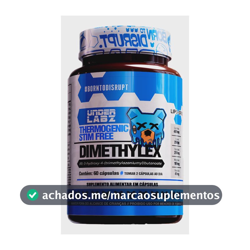 Suplemento Alimentar Under Labz Dimethylex Stim Free Sem Cafeína Com 60 Cápsulas