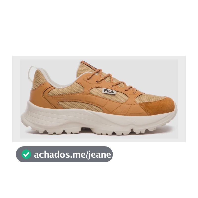 Tênis Masculino Destroyer Fila Caramelo Escuro/bege Escuro/bege Liso 40 Br