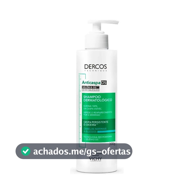 Shampoo Anticaspa Cabelos Normais a Oleosos, Dercos DS Vichy, 300g
