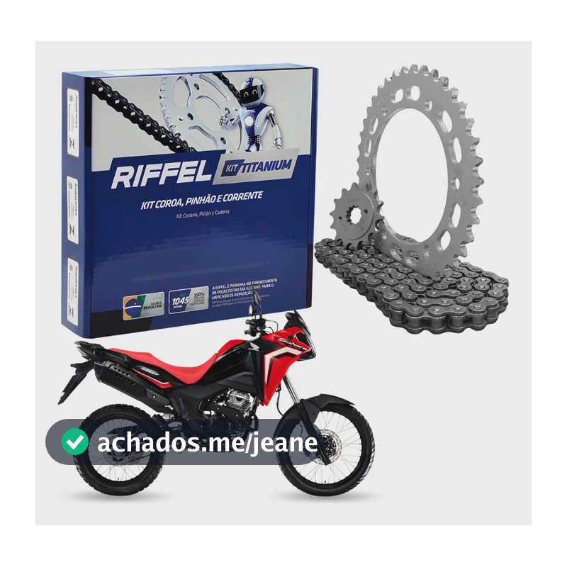 Kit Relação Transmissão Honda Sahara 300 Rally Riffel Prateado