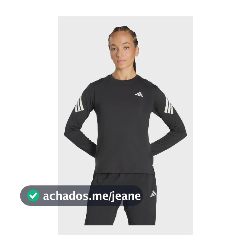 Camiseta Manga Longa Adi365 Climacool adidas Preto M