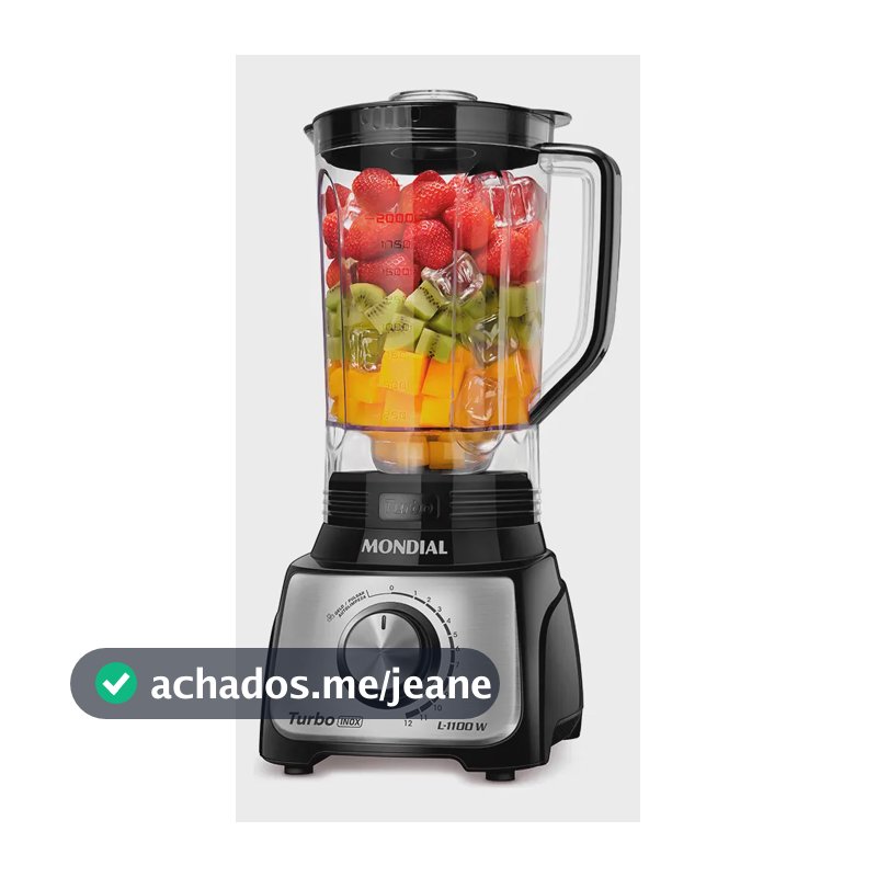 Liquidificador Turbo, Mondial, 1100W - L-1100 BI