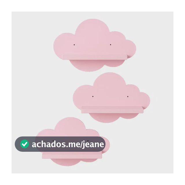 Kit Três Nichos Modelo Nuvem Decoração Quarto Do Bebê