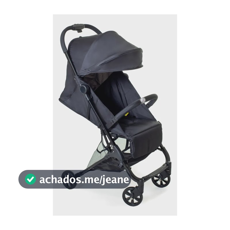 Carrinho De Bebê Galzerano Bali Preto Fechamento Compacto Preto