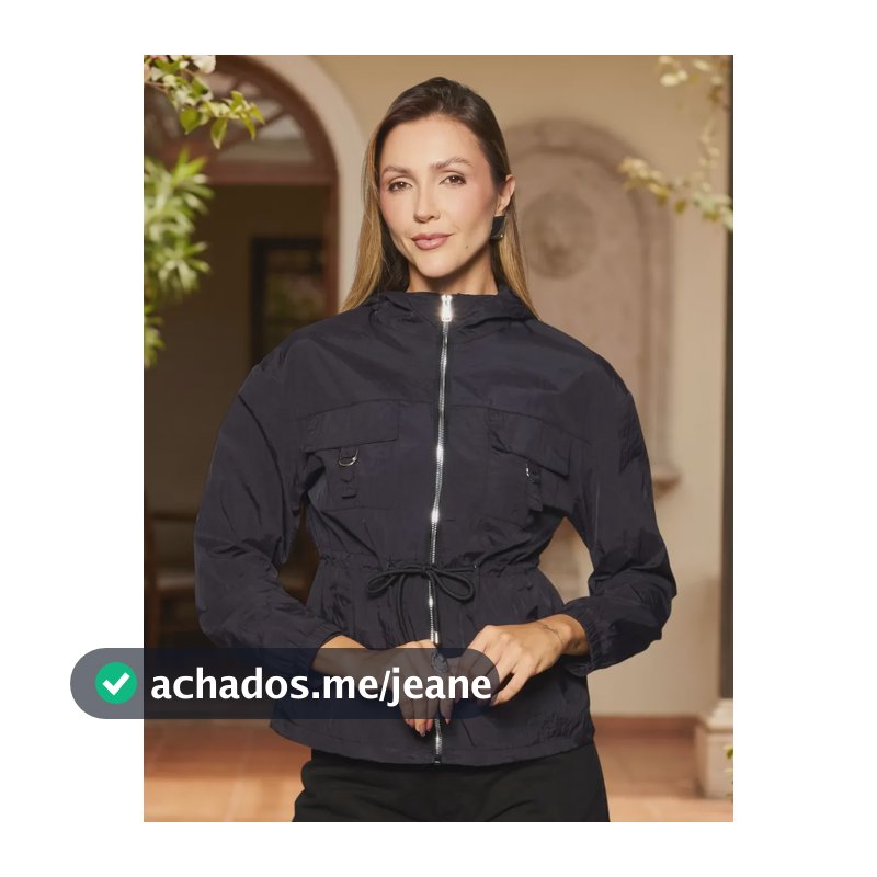 Jaqueta Corta Vento Facinelli 690174 Preto Gg Liso