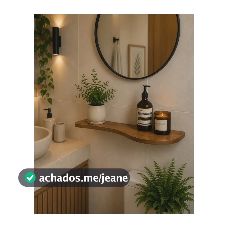 Prateleira Orgânica Parede Mdf Freijó 20x60 C/ Suporte Invis Freijó
