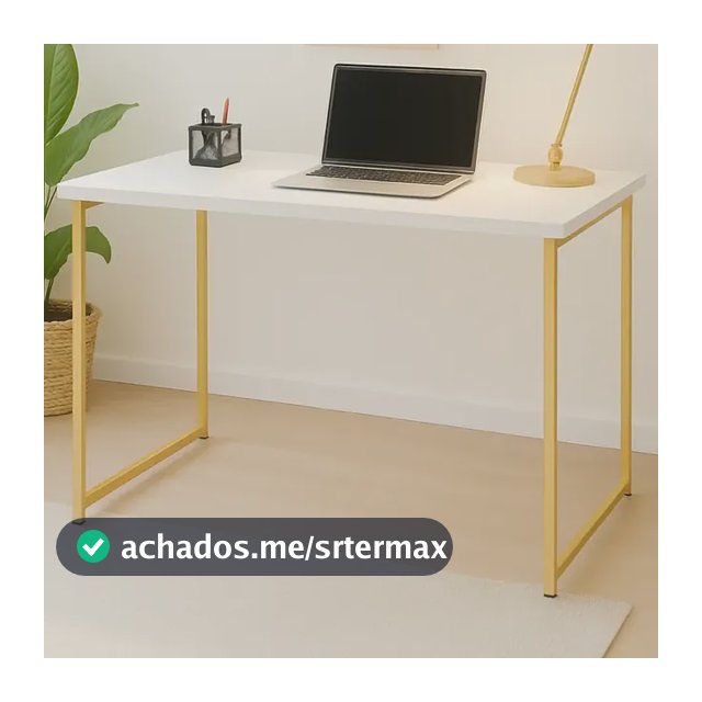 Escrivaninha Industrial 90cm Mesa Estudo Aparador  Aço Mdf