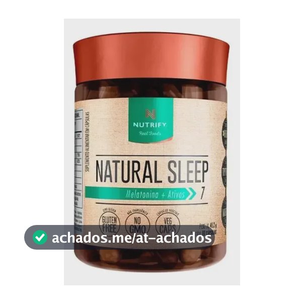 Natural Sleep Melatonina + Ativos 60 Cápsulas Nutrify Sem Sabor