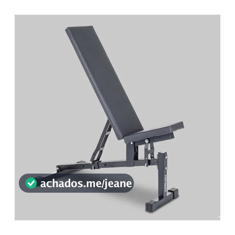 Banco Regulável Reclinável Fortshape Fitness 120cm Preto