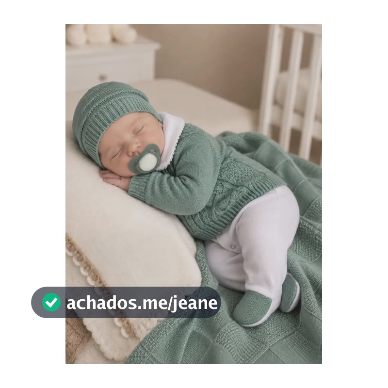 Saída De Maternidade Em Tricô Menino Verde Oliva Verde Oliva 0 A 3 Meses