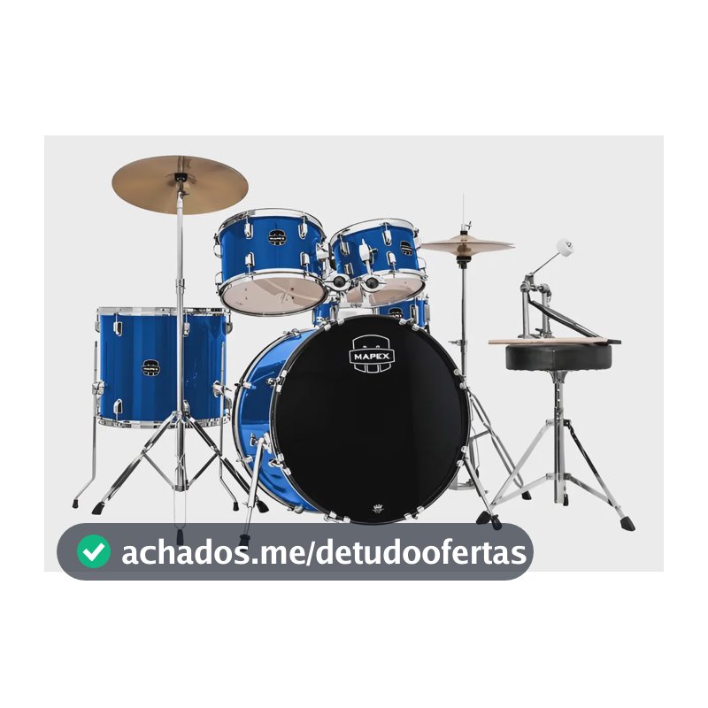 Bateria Acústica Mapex 5 Peças Cm5294ft Comet Azul Azul