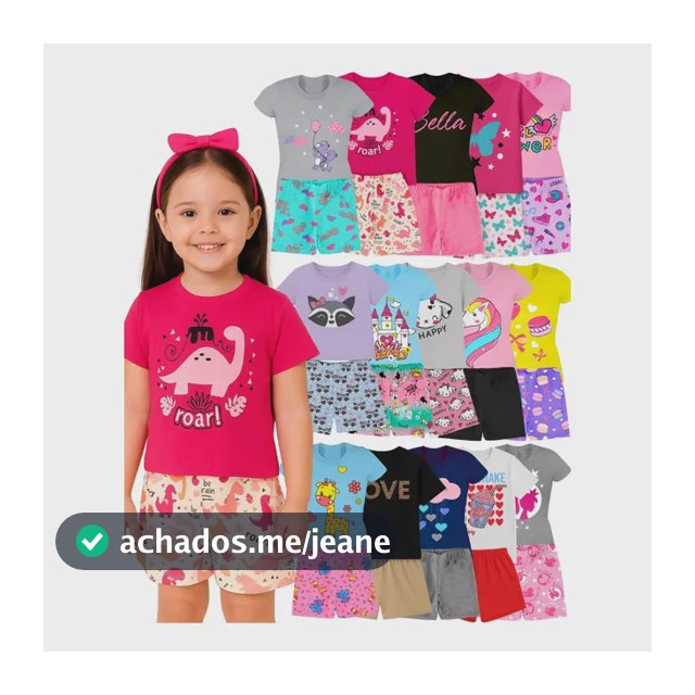 10 Peças Kit Infantil Menina 5 Conjuntos Infantil Feminino
