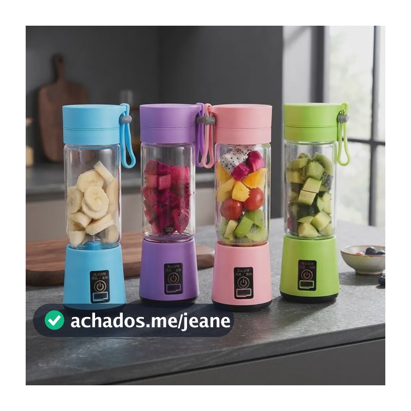 Mini Liquidificador Portátil Shake 6 Laminas + Cabo Usb