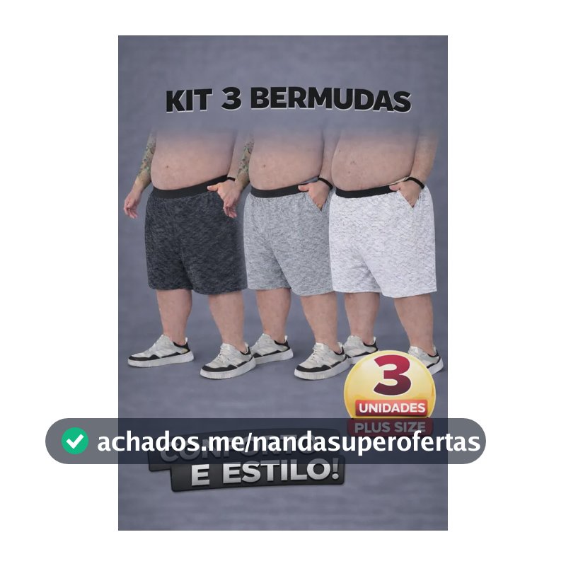 Kit 3.. Bermudas Masculinas Plus Size Basica Academia Lote Sortida Liso Ou Rajado G4    ( 56 )