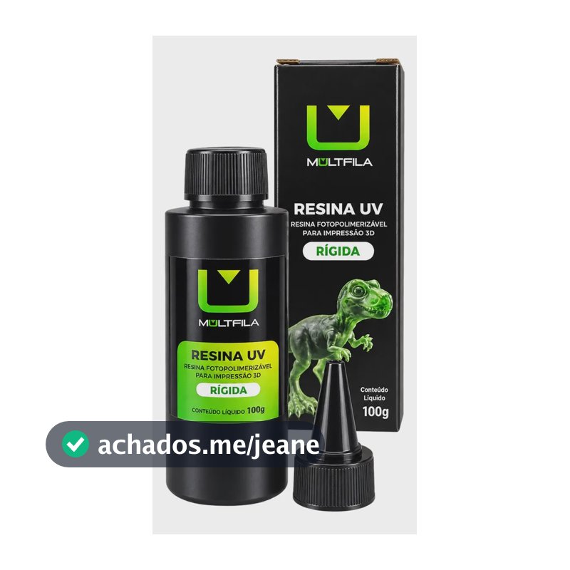 Resina Uv Fotopolimerizavel Para Impressao 3d 100g Multfila Cristal