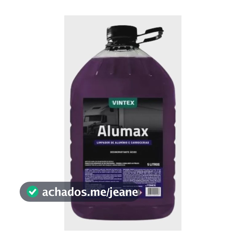 Alumax Limpador De Alumínio E Carrocerias 5l Vonixx Vintex