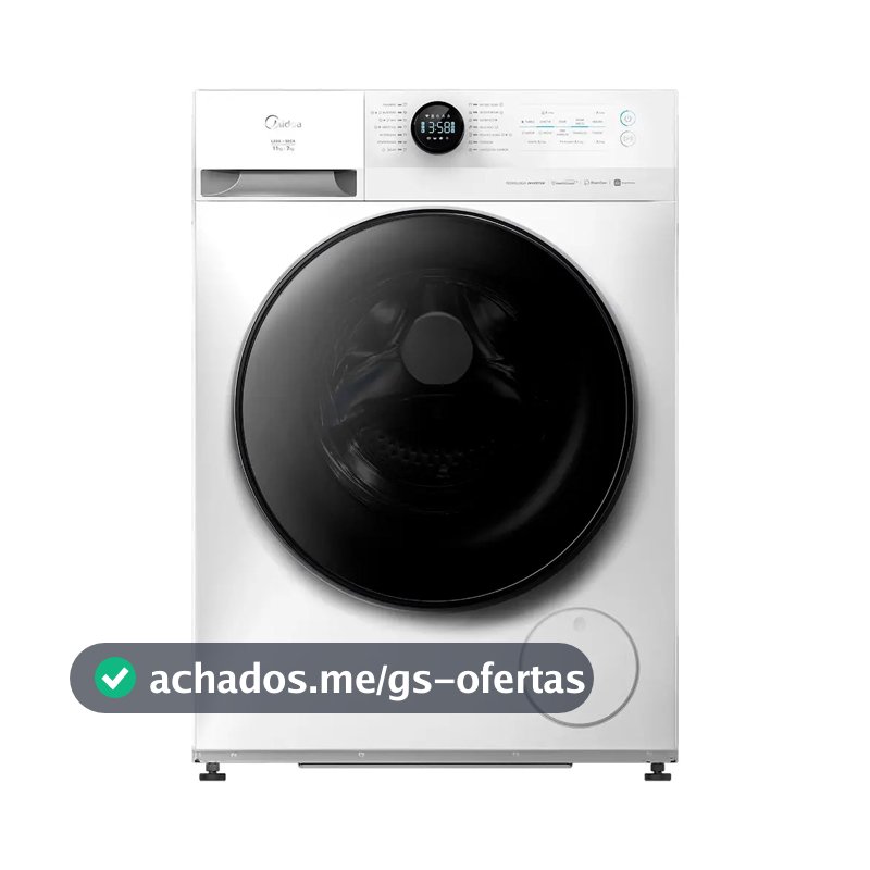 Lava E Seca 11kg Branca Slim Conectada Midea Branco