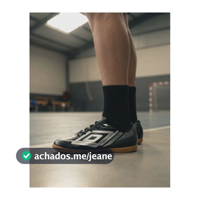 Chuteira Umbro Aero Futsal Masculina Original Leve Indoor Preto/cinza/branco 44
