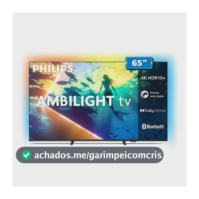 Smart Tv Lcd Led 65 Philips 65pug8100/78 4k Uhd Wi-fi + Blu