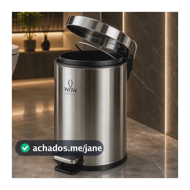 Lixeira Inox 5L Com Pedal Balde Removível Banheiro Cozinha Wow World Of Wonders