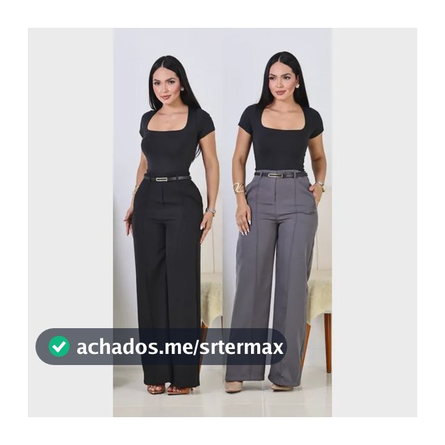 Kit 2 Calça Pantalona Feminina Alfaiataria Elegante C/ Cinto