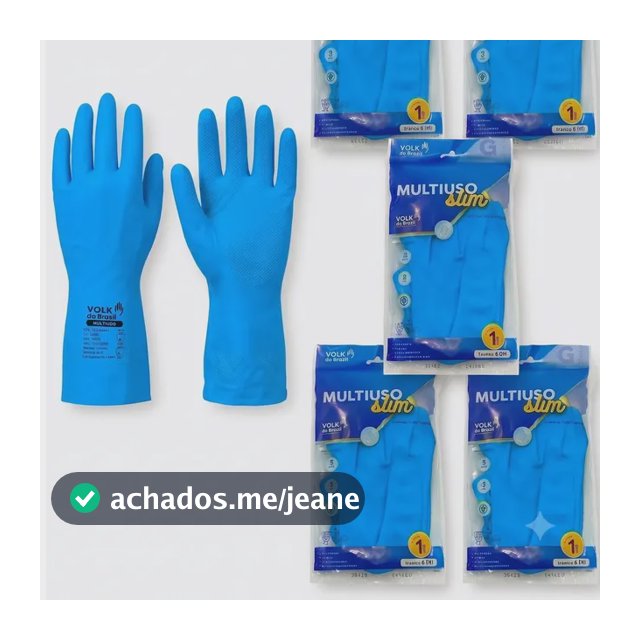 Kit 5 Luva Látex Limpeza Doméstica Multiuso Lavar Louça Casa