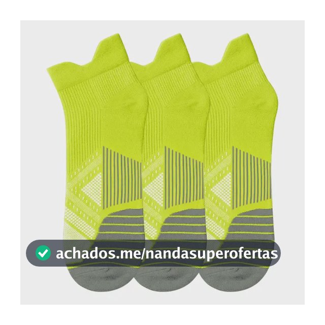 Kit 3 Pares Meias Af Corrida Esportiva Poliamida Antifricção