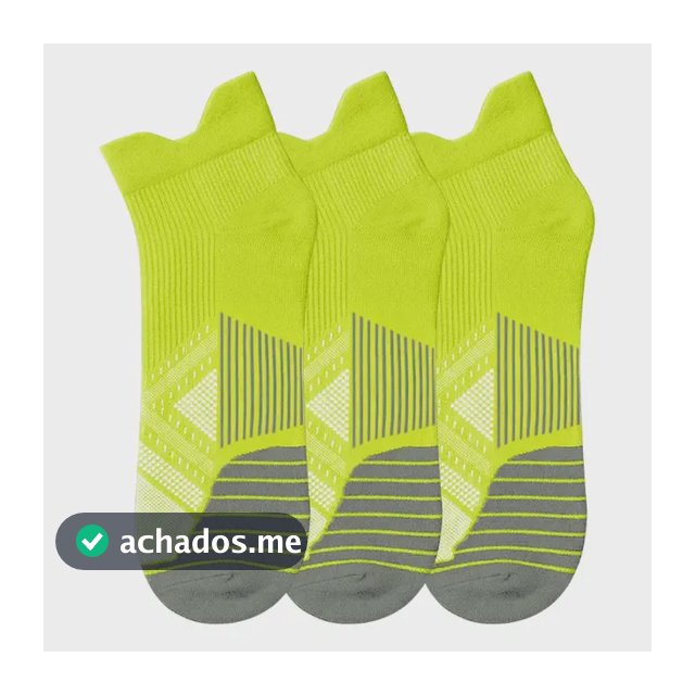 Kit 3 Pares Meias Af Corrida Esportiva Poliamida Antifricção