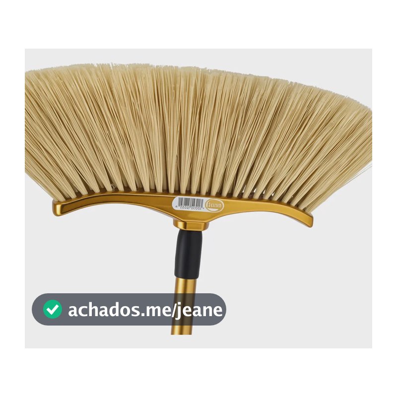 Vassoura Italiana Com Cabo, Dourada Macia Para Porcelanato
