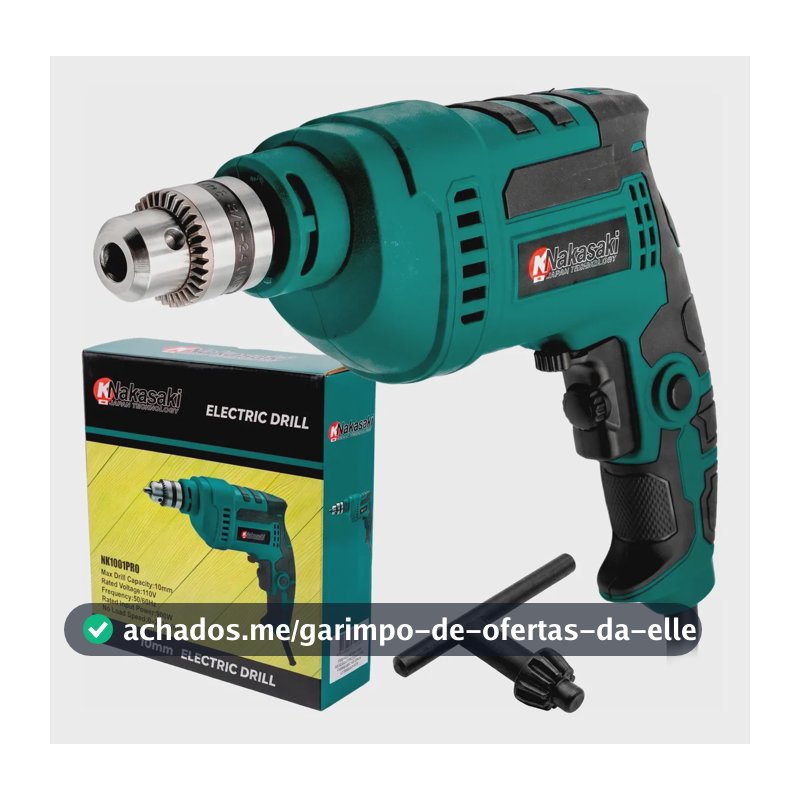 Furadeira Parafusadeira Elétrica Reversível 850w 3/8  10mm Azul-aço 220v 50/60hz