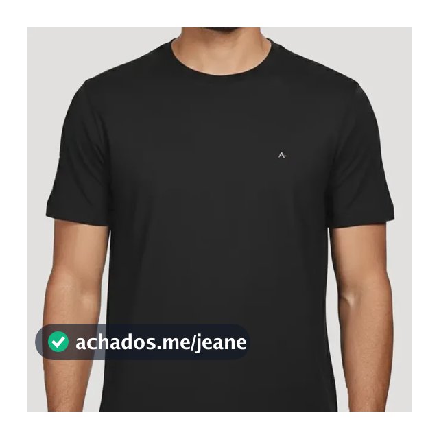 Camiseta Aramis Crewneck Basic Lisa Preta