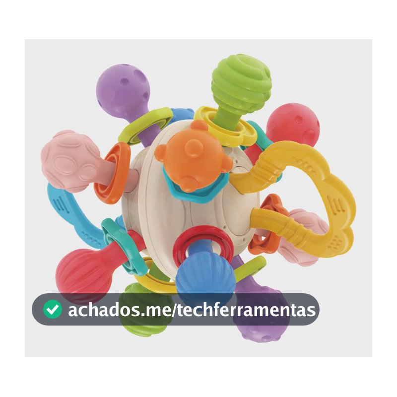 Mordedor Chocalho Bebê Bola Sensorial Massageador Maxi Baby