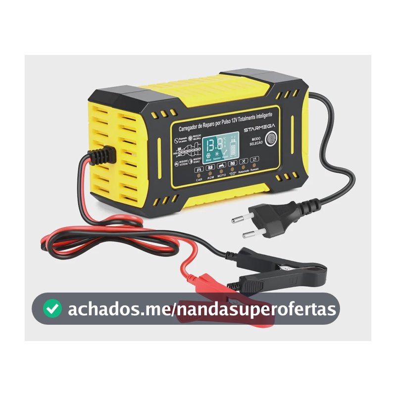 Carregador De Bateria 12v Automotiva Inteligente Para Carros
