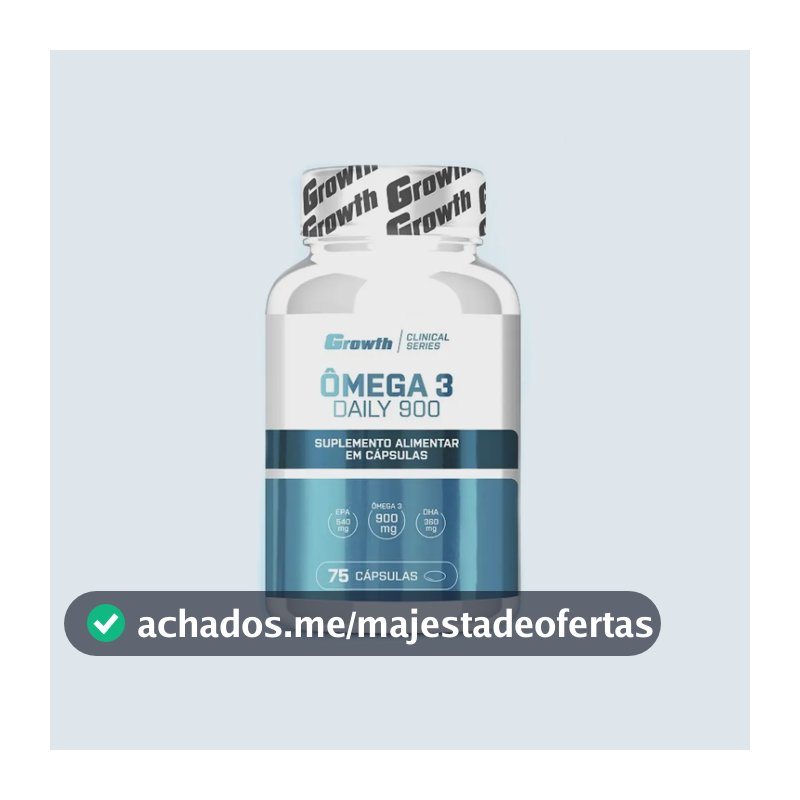 Omega 3 Daily 900 Óleo de Peixe 75 Softgel (caps) - Growth Suplementos