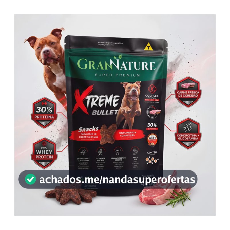 Snack Petisco Grannature Xtreme Bullet Com Whey Sticks 400g