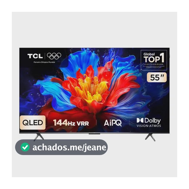 Smart Tv Tcl 55 Polegadas Qled 4k P8k Wifi Bluetooth Google Tv 144hz Hdr10+ Dolby Atmos Vision 55p8k