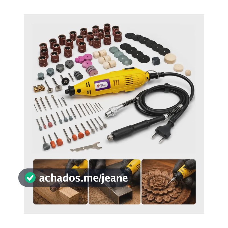Mini Retifica Profissional 450w 212 Peças Multiuso + Potente 220v 60hz 475 W