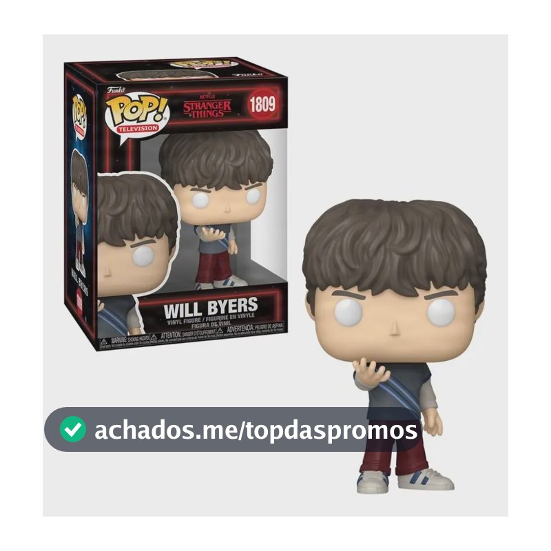 Funko Pop 1809 Will Byers Stranger Things T5 Figura em Vinil Colecionável