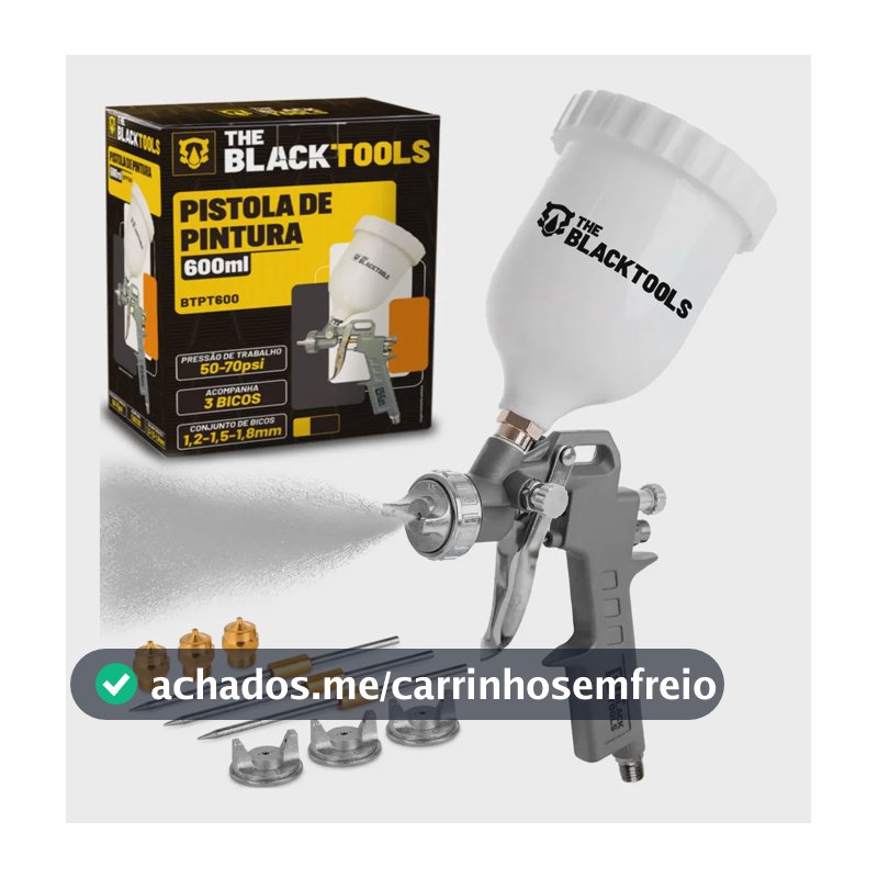 Pistola Pintura Hvlp Profissional Automotiva Gravidade 3 Bic