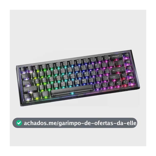 Teclado Gamer Magnético 8000hz Rapid Trigger 0,01mm Hot Swap Switch Ice Blade Cool68 Led Rgb Dareu Ice Black